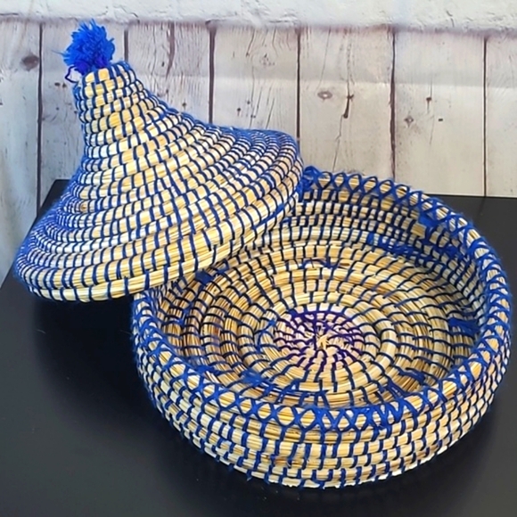 Authentic Handmade Woven Tweed Knit Mexico Mexican Tortilla Basket Holder 10" - Picture 6 of 11